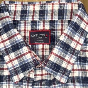 UNTUCKit Kuhlmann Shirt Mens Large Blue Long Sleeve Cotton Button Down 41007